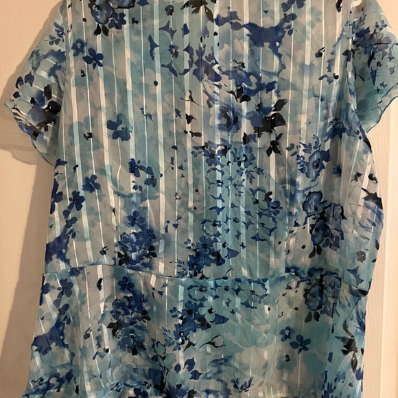 Studio 1940 Blue Sheer Women's Top, Size 18/20 - Picture 9 of 12